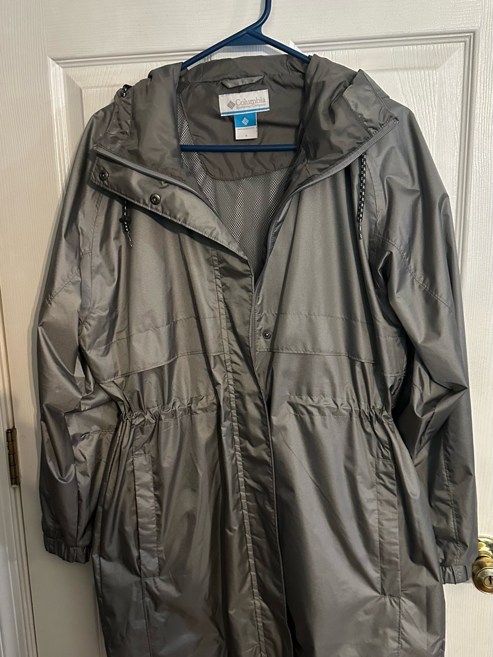 Columbia Silver Hooded Anorak Raincoat